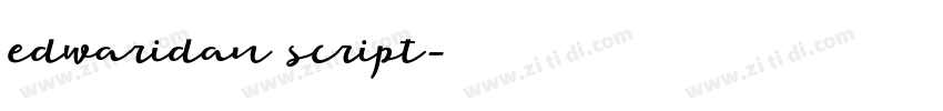 edwaridan script字体转换